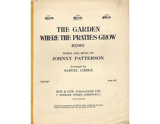 6921 | The Garden Where the Praties Grow - Key of G major for medium voice