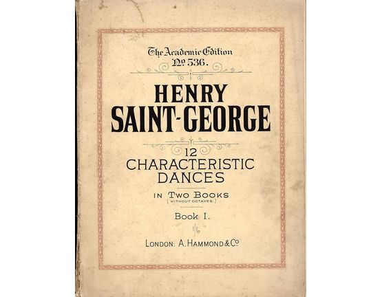6925 | 12 Characteristic Dances In Two Books (without Octaves) - Book 1 - The Academic Edition No. 536