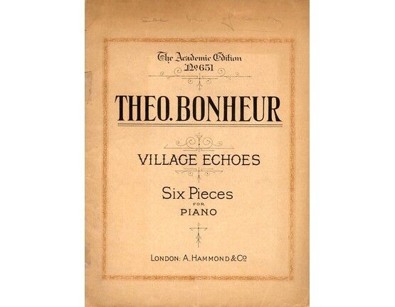 6925 | Bonheur - Village Echoes - Six Pieces for Piano - The Academic Edition No. 651