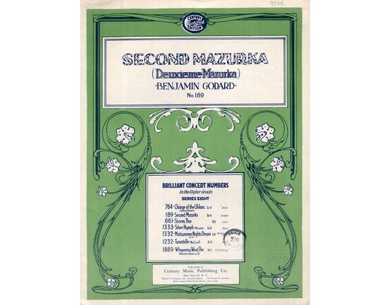 6952 | Godard - Second Mazurka - Piano Solo