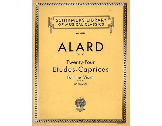 6953 | Alard - Op. 41 - Twenty Four Études Caprices for the Violin - Book II - Schirmer's Library of Musical Classics - Vol. 1389b