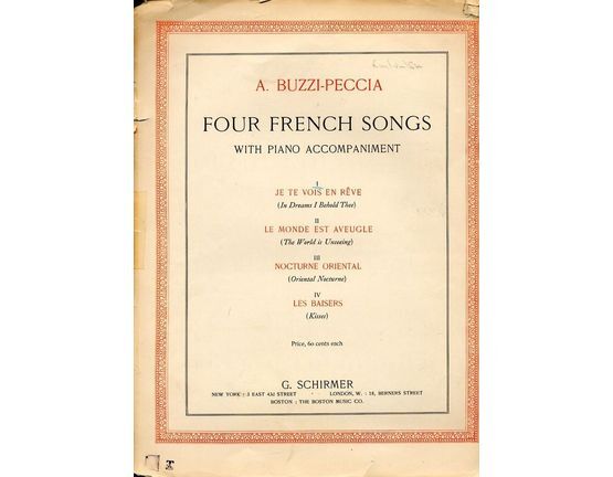 6953 | Je Te Vois En Reve (In Dreams I Behold Thee) - No. 1 of  Four French Songs with Piano Accompaniment