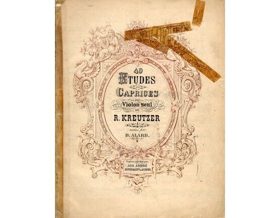 6953 | Kreutzer - 40 Etudes or Caprices for Solo Violin - J. Andre Edition