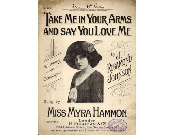 6971 | Take Me In Your Arms And Say You Love Me - Song Featuring Miss Myra Hammon