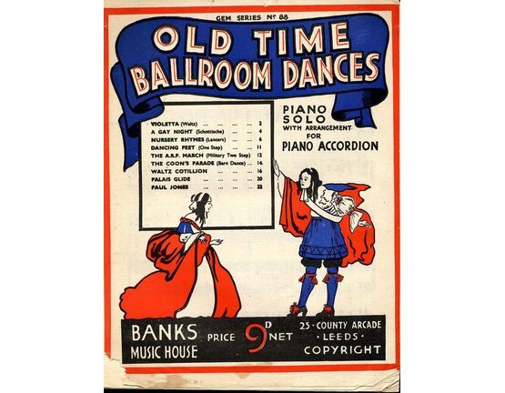 6989 | Old Time Ballroom Dances - Piano Solo with arrangements for Piano Accordion - Gem Series
