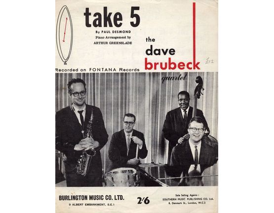 70 | Take 5 - Recorded on Fontana Records - Featuring The Dave Brubeck Quartet