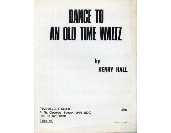 7020 | Dance to an Old Time Waltz - For Piano - Dedicated to Albert Marland