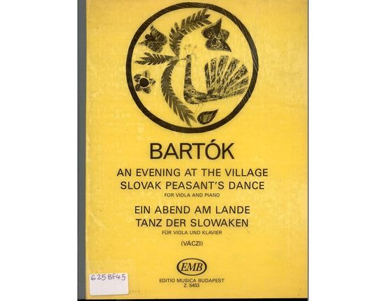 7026 | Bartok - An Evening at the Village and Slovak Peasant's Dance - For Viola and Piano