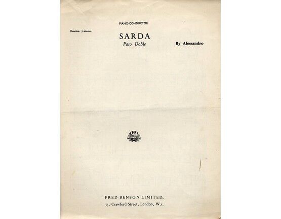 7070 | Sarda (Paso Doble) - Piano Conductor