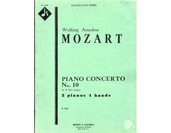 7091 | Mozart - Piano Concerto No. 10 in E flat Major (K365) - For 2 Pianos (4 Hands)