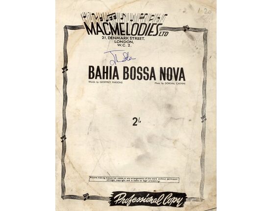 7094 | Bahia Bossa Nova - Song  - Professional Copy