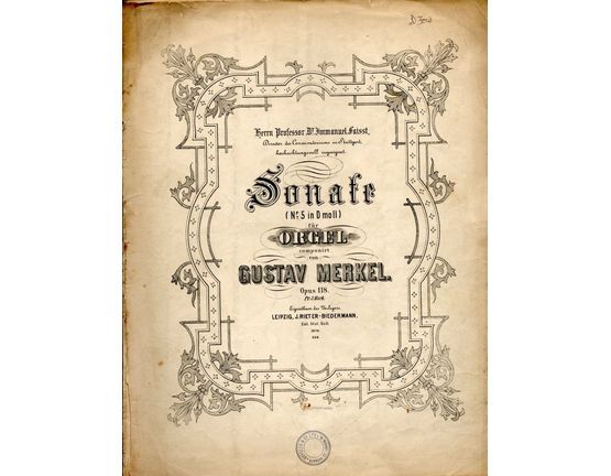 7105 | Sonate No. 5 in D Moll - Fur Orgel - Op. 118