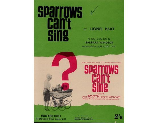 7137 | Sparrows Can't Sing - Song as sung in the film by Barbara Windsor