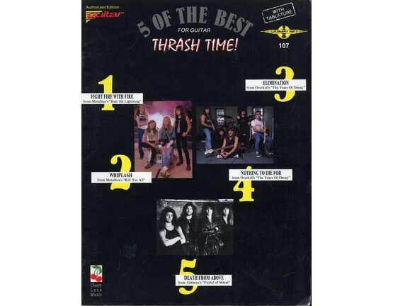 7138 | 5 of the Best for Guitar - Thrash Time! - With Tablature and Words