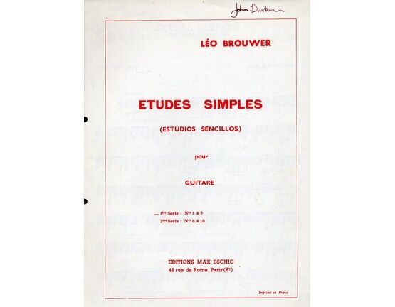 7152 | Etudes Simples (Estudios Sencillos) pour Gitare - Nos 1 a 5