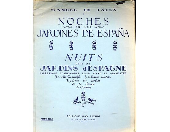 7152 | Noches en los Jardines de Espana - Impressions Symphoniques pour Piano et orchestre - For Piano Solo