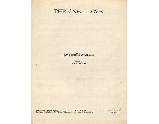7153 | The One I Love - Professional Copy