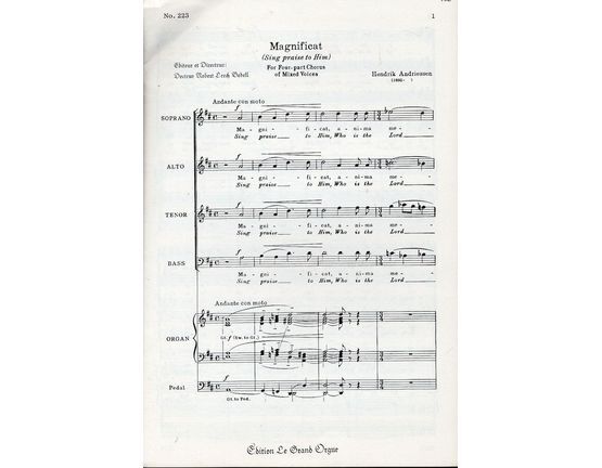7157 | Magnificat (sing praise to Him) - For Four-part Chorus of Mixed Voices