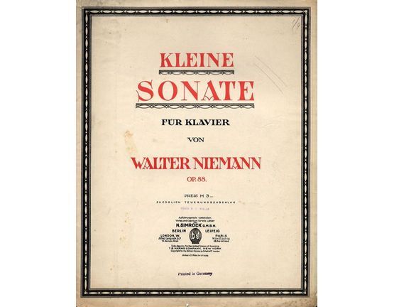 7160 | Kleine Sonate - Fur Klavier - Op. 88