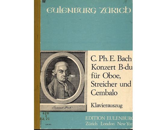 7163 | C. Ph. E. Bach - Konzert fur Oboe, Streicher und Cembalo (rescored for oboe and piano) - B flat major