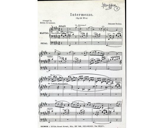 7164 | Brahms - Intermezzo - Op. 116, No. 4