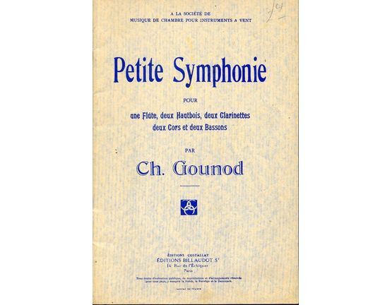 7200 | Petite Symphonie - Pour Une Flute, deux Hautbois, deux Clarinettes, deux Cors et deux Bassons