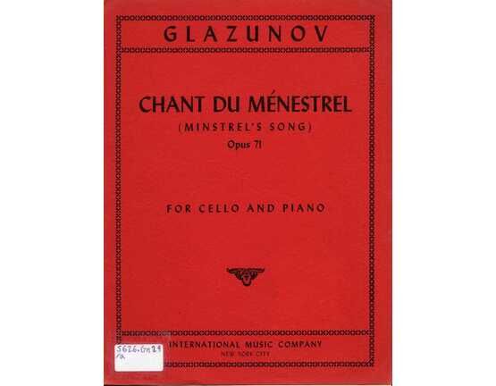 7237 | Chant du Menestrel (Minstrel's Song) - For Cello & Piano - Op. 71