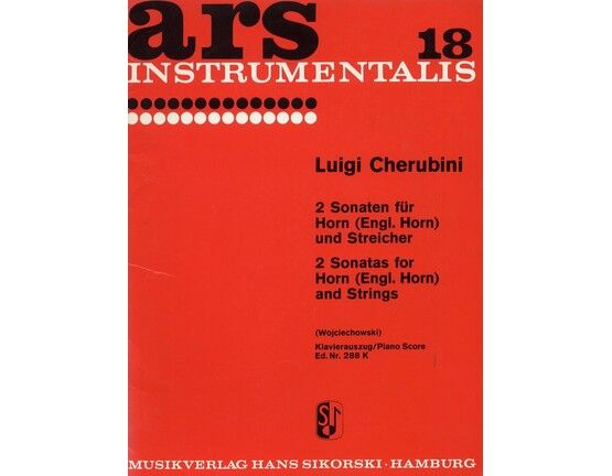 7280 | Ars Instrumentalis 18 - Luigi Cherubini - 2 Sonatas for Horn (Engl. Horn) and Strings - Piano Score Ed. Nr. 288 K