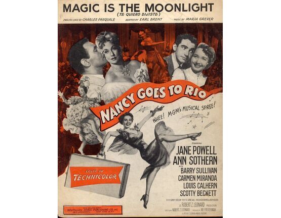 7299 | Magic Is The Moonlight (Te Quiero Dijiste) - Song Featuring Jane Powell, Ann Sothern, Barry Sullivan, Carmen Miranda, Louis Calhern and Scotty Beckett - From The Film "Nancy Goes To Rio"
