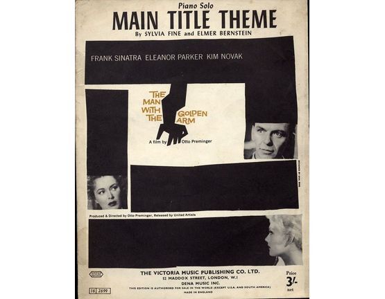 7303 | The Man with the Golden Arm - Main Title Theme from the United Artists Film starring Frank Sinatra, Eleanor Parker and Kim Novak - Piano Solo