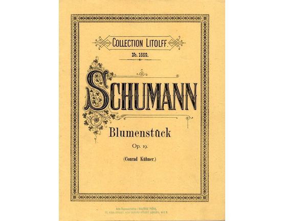7456 | Blumenstuck - To a Flower, for Piano Solo - Op. 19 - Collection Litolff No. 1669