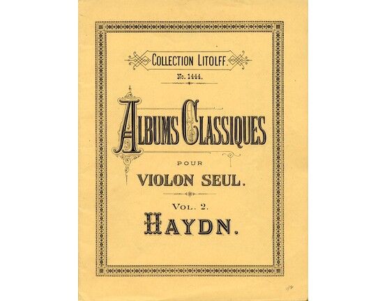 7456 | Haydn - Albums Classique (Excerpts From) - For Solo Violin - Volume 2 - Collection Litolff No. 1444