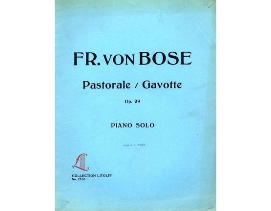 7456 | Pastorale/Gavotte -Fur Klavier Zu 2 Handen - Piano Solo - Collection Litolff No. 2763