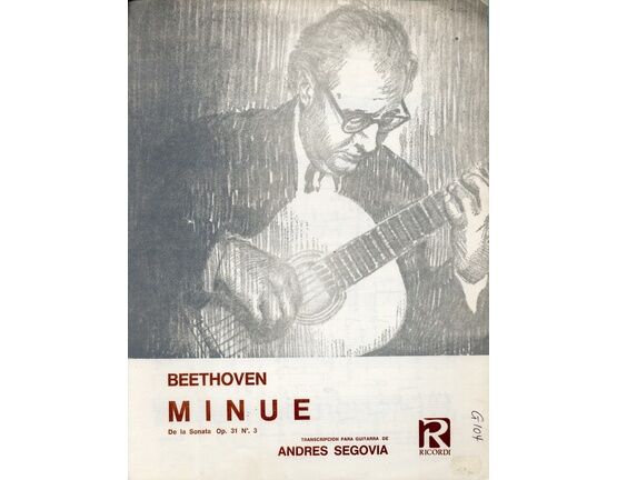 7466 | Beethoven - Minue del la Sonata (Op. 31, No. 3) - Guitar Solo