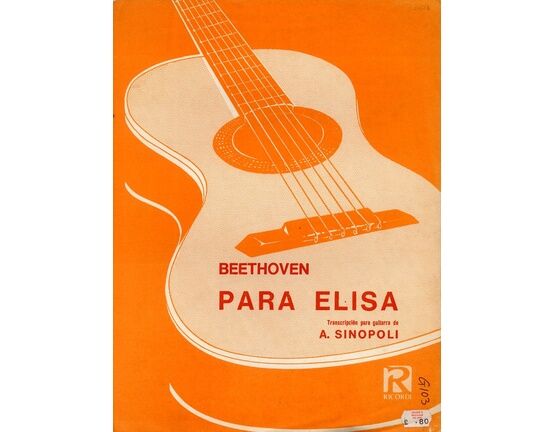 7466 | Beethoven - Para Elisa - Transcribed for Guitar