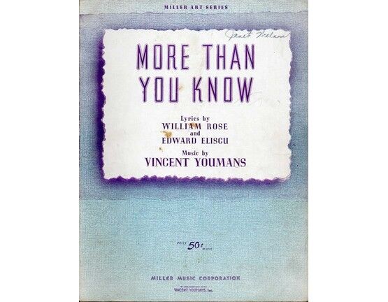 7474 | More Than you Know - From the Musical Play "Great Day"