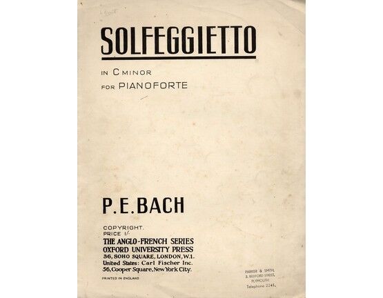 7513 | Bach -  in C minor - For Piano Solo