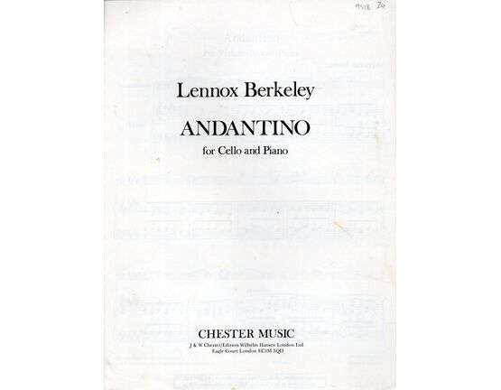 7568 | Berkeley - Andantino - For Cello and Piano
