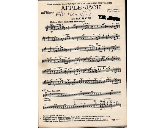 7632 | Apple Jack - Slow Walk - Dance Band Arrangement