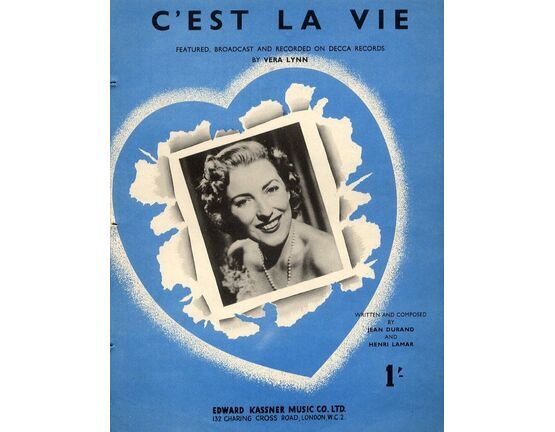7632 | C'est La Vie - Song Featuring Vera Lynn - For Piano and Voice