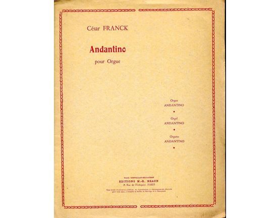 7668 | Andantino pour Orgue - Andantino for Organ