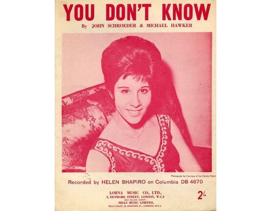 7764 | You Don't Know - Song - Featuring Helen Shapiro