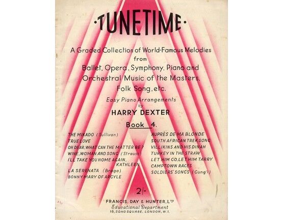 7766 | Tunetime Book 4 - A Graded Selection of World Famous Melodies - Easy piano arrangements by Harry Dexter