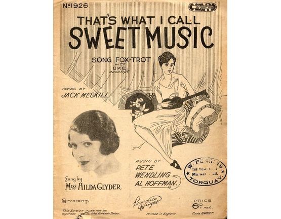 7767 | Sweet Music - Song featuring Miss Hilda Glyder