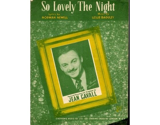 7769 | So Lovely The Night - Song featuring Jean Cavall
