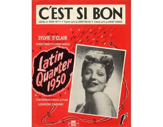 7770 | C'est Si Bon - Song from 'Latin Quarter 1950' - Featuring Sylvie St. Clair