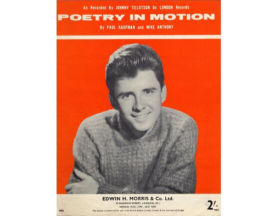 7779 | Poetry in Motion - As Recorded by Johnny Tillotson on London Records