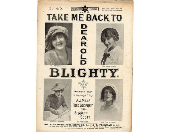 7790 | Take me back to dear old Blighty - Dorothy Ward, Daisy Taylor, Daisy Dormer & Ella Retford