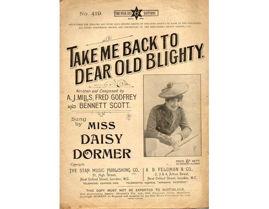 7790 | Take me back to dear old Blighty - Song featuring Daisy Dormer