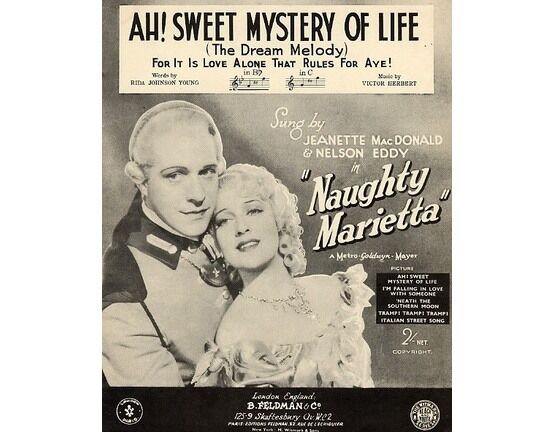 7791 | Ah Sweet Mystery of Life - In the Key of B Flat - Featuring Mary Martin & Allan Jones